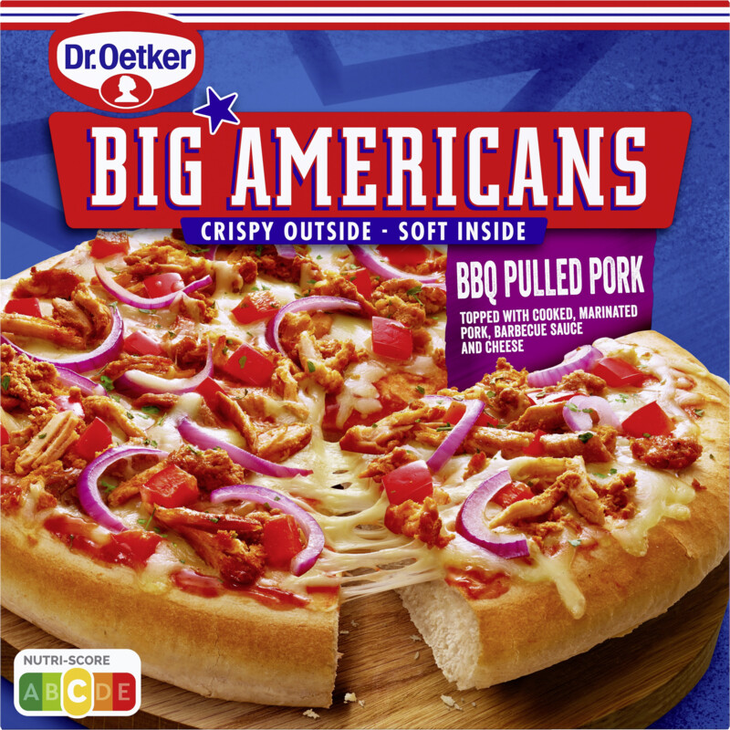 Dr. Oetker Big Americans pizza BBQ pulled pork