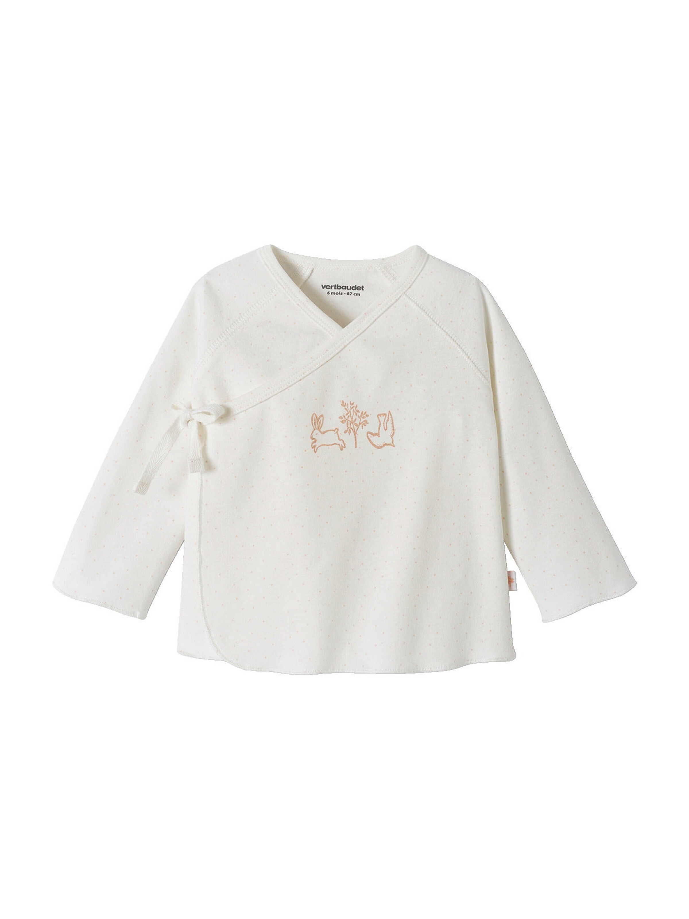 Vertbaudet Baby Wickeljacke, Bio-Baumwolle wollweiß