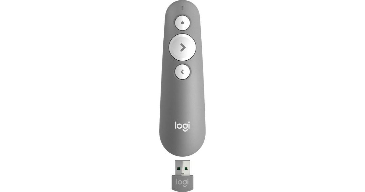 LogitechR500s-laserafstandsbediening voor presentaties presenter  (Grijs, Bluetooth Low Energy | 2.4GHz-verbinding)