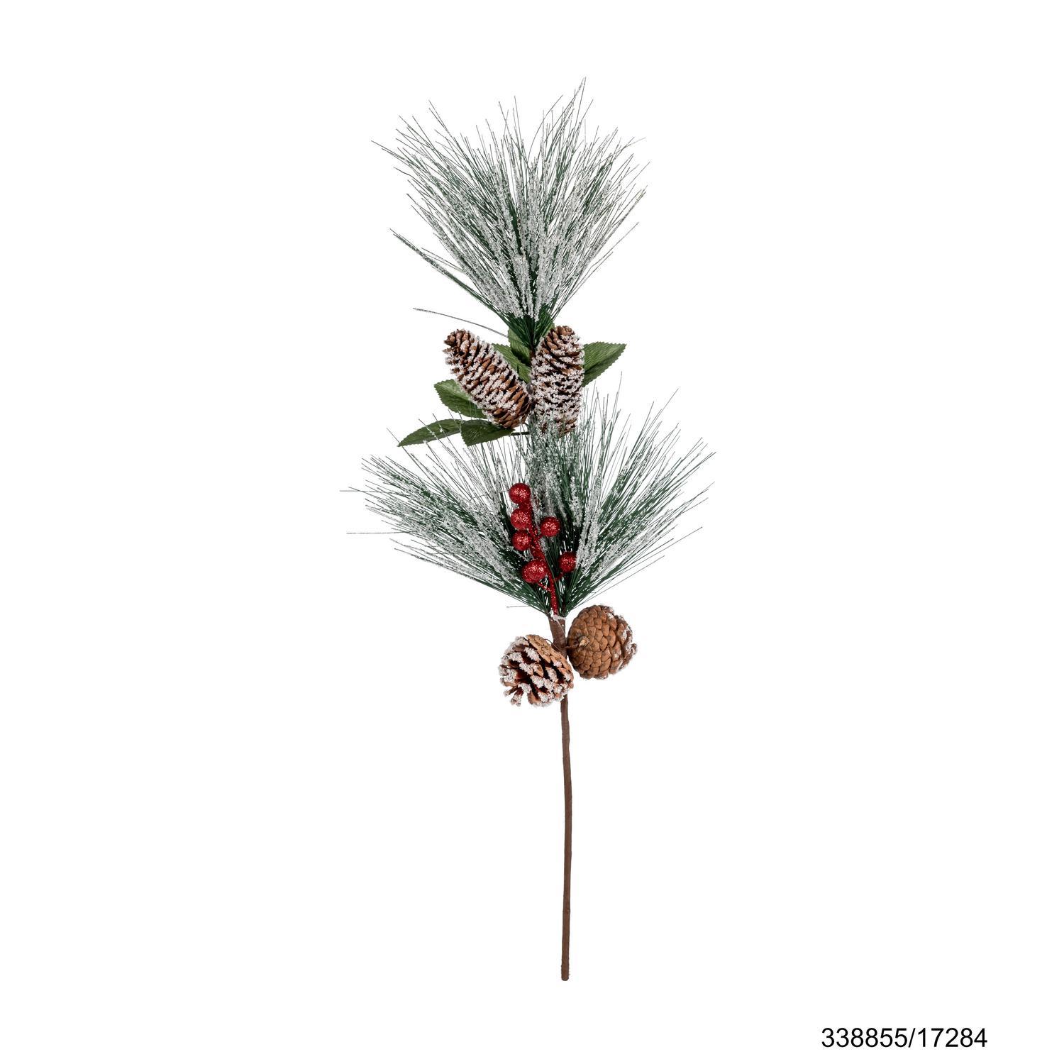 BRANCHE DECO BOULE ROUGE 65CM