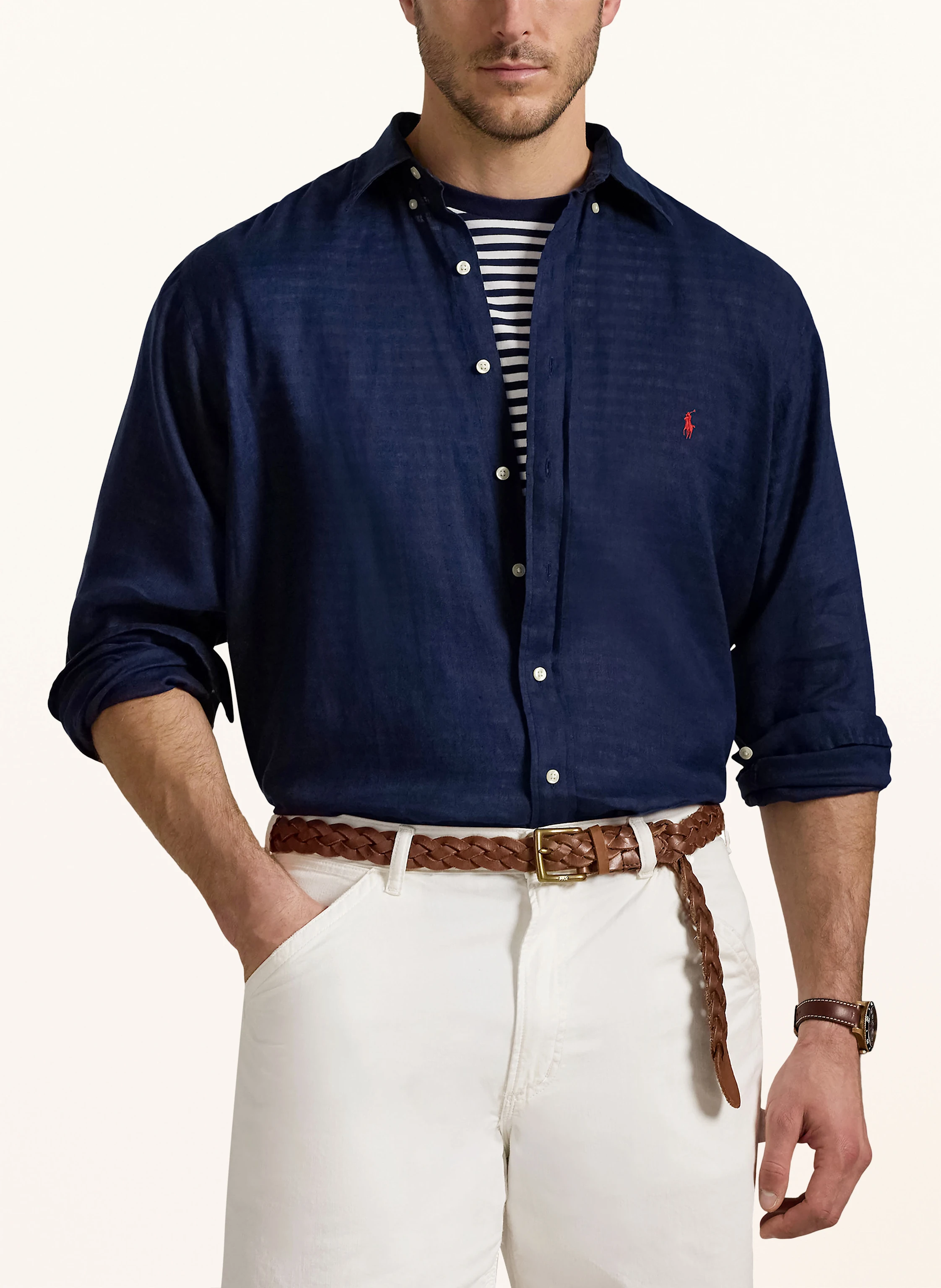 POLO RALPH LAUREN Big & Tall Leinenhemd Comfort Fit