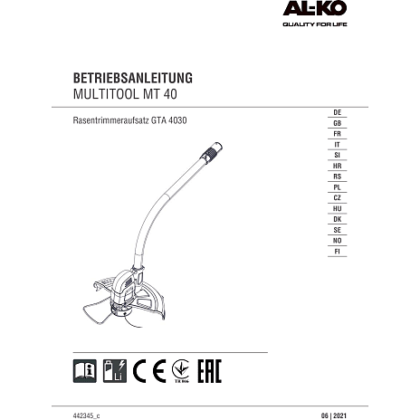 AL-KO Trimmer GTA 4030 til. MT 40 Li