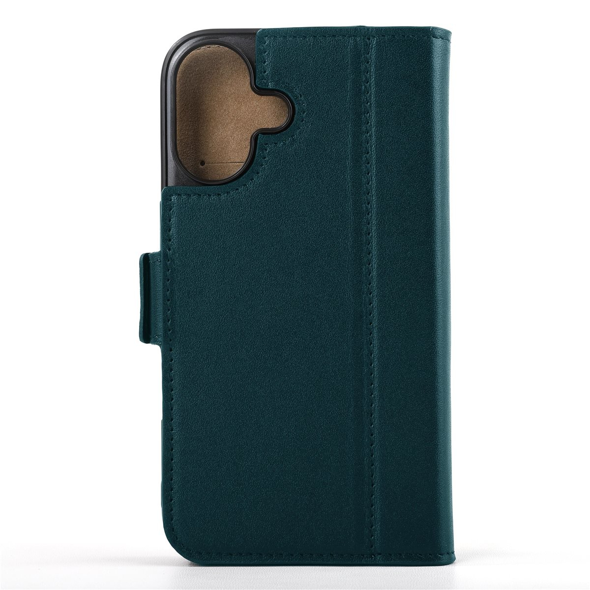 iPhone 16 Echtleder Tasche Flip Cover Hand Made (FABIOIP16-07) - Rain Forest