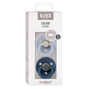 BIBS Fopspeen 0-6 Maanden Dusty Blue/Steel Blue 2ST