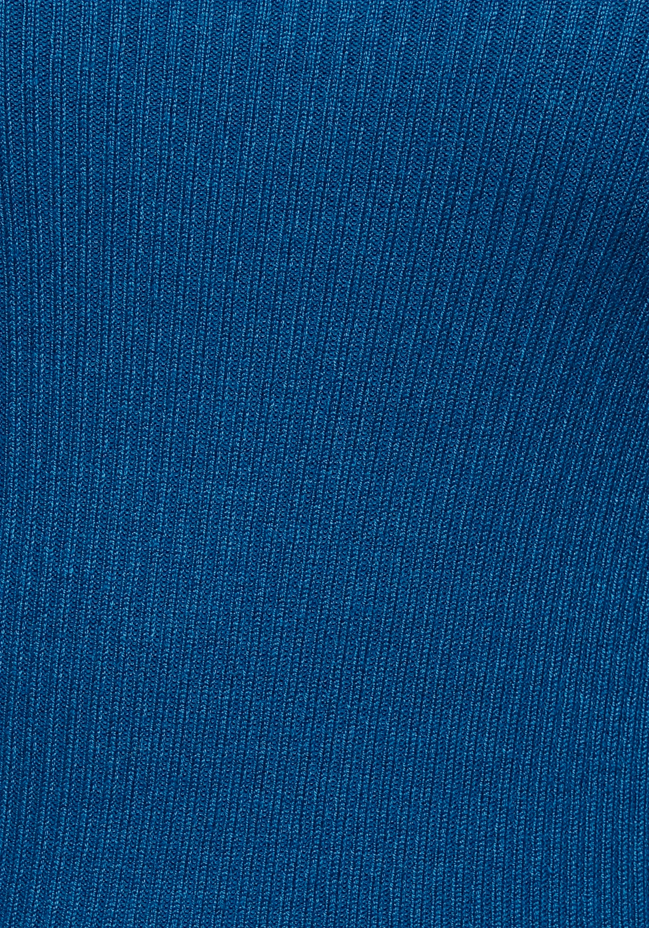 Laura Scott V-Ausschnitt-Pullover , mit femininer Wellenkante