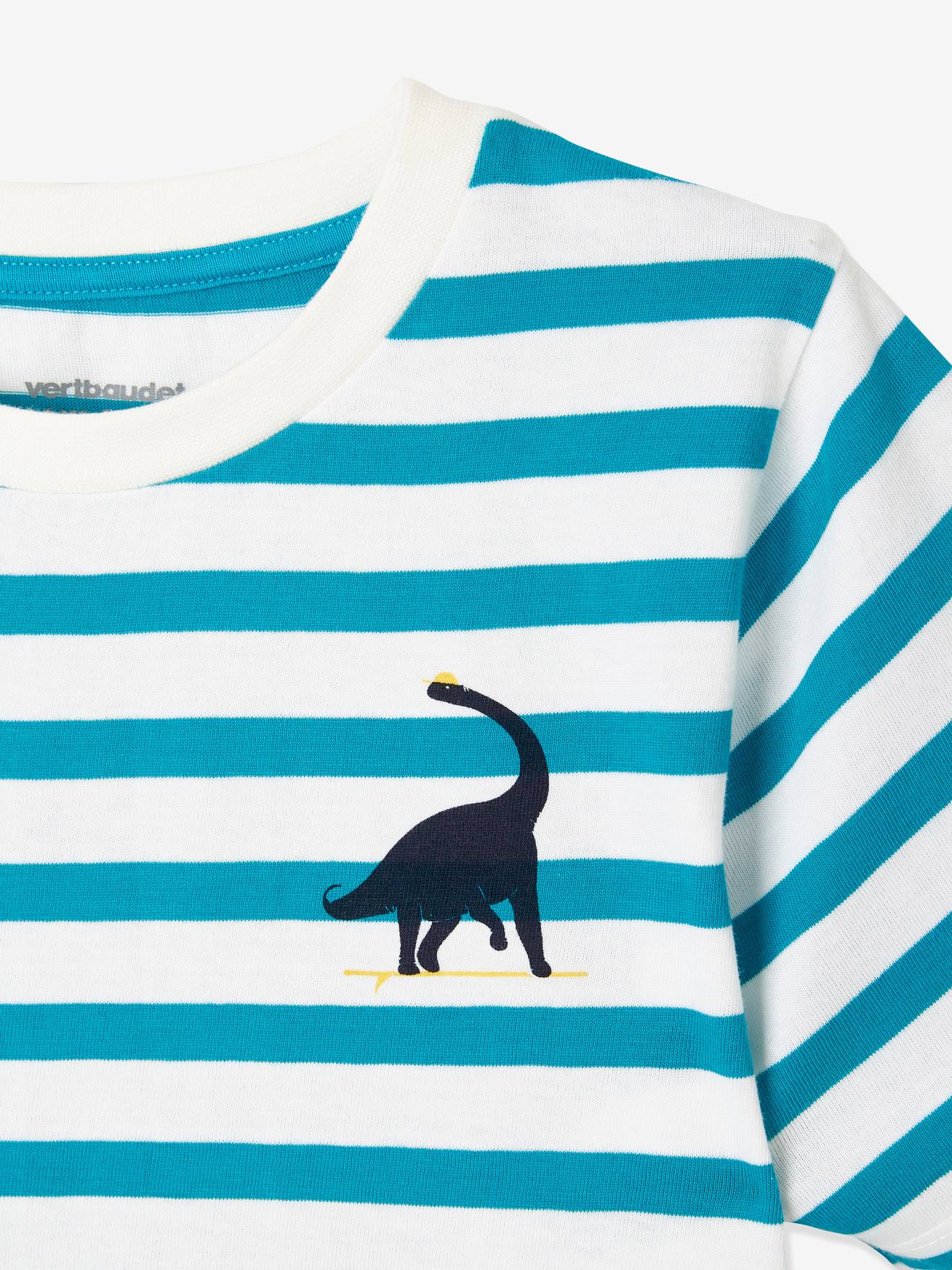 Conjunto de 2 pijamas de dinossauro com shorts, para meninos, branco claro, bicolor/multicolorido
