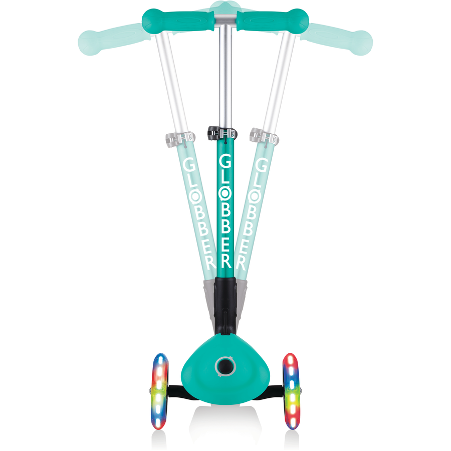 GLOBBER JUNIOR FOLDABLE LIGHTS türkis, mit Leuchtrollen