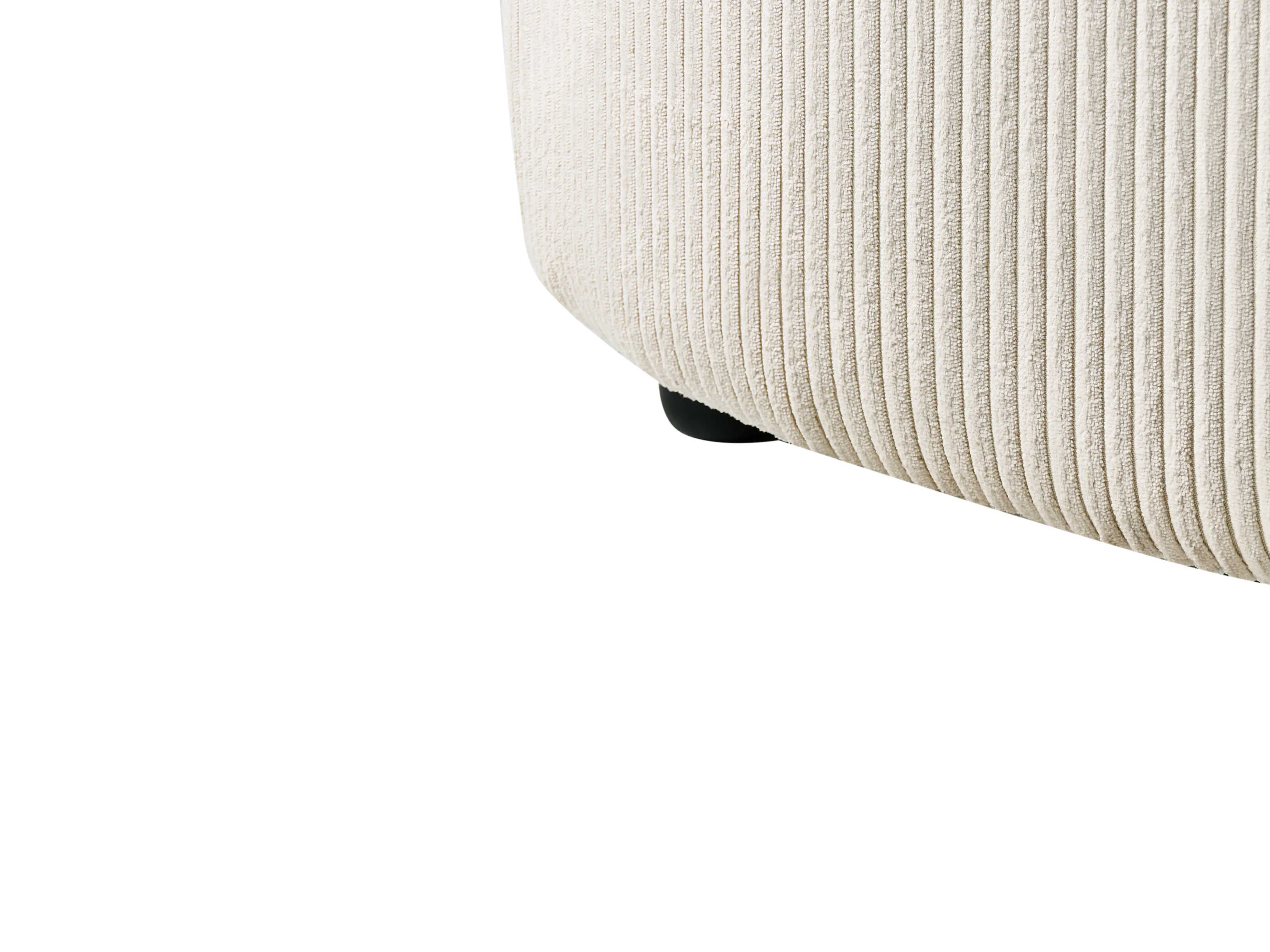 Linkszijdige chaise longue VANVEY Corduroy Lichtbeige