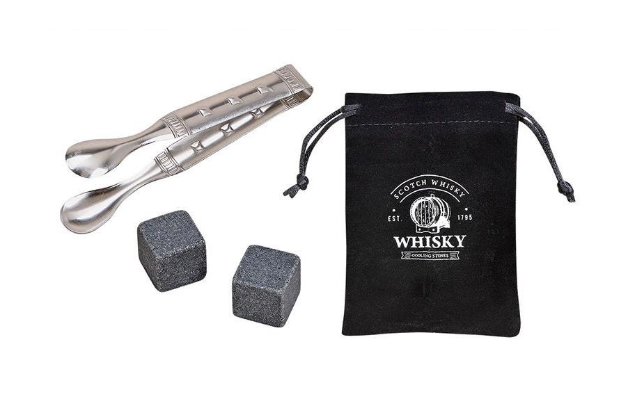 Whiskysteine in Holzbox 15-teilig, GrauWhiskysteine-Geschenkset