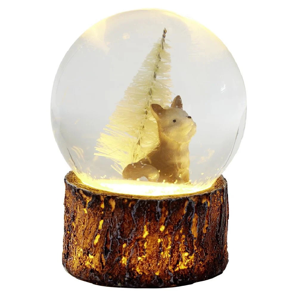 Boule à neige en verre déco animal de la forêt