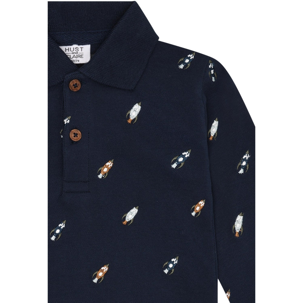 Køb Hust & Claire More Navy Stevie Space Embroidery