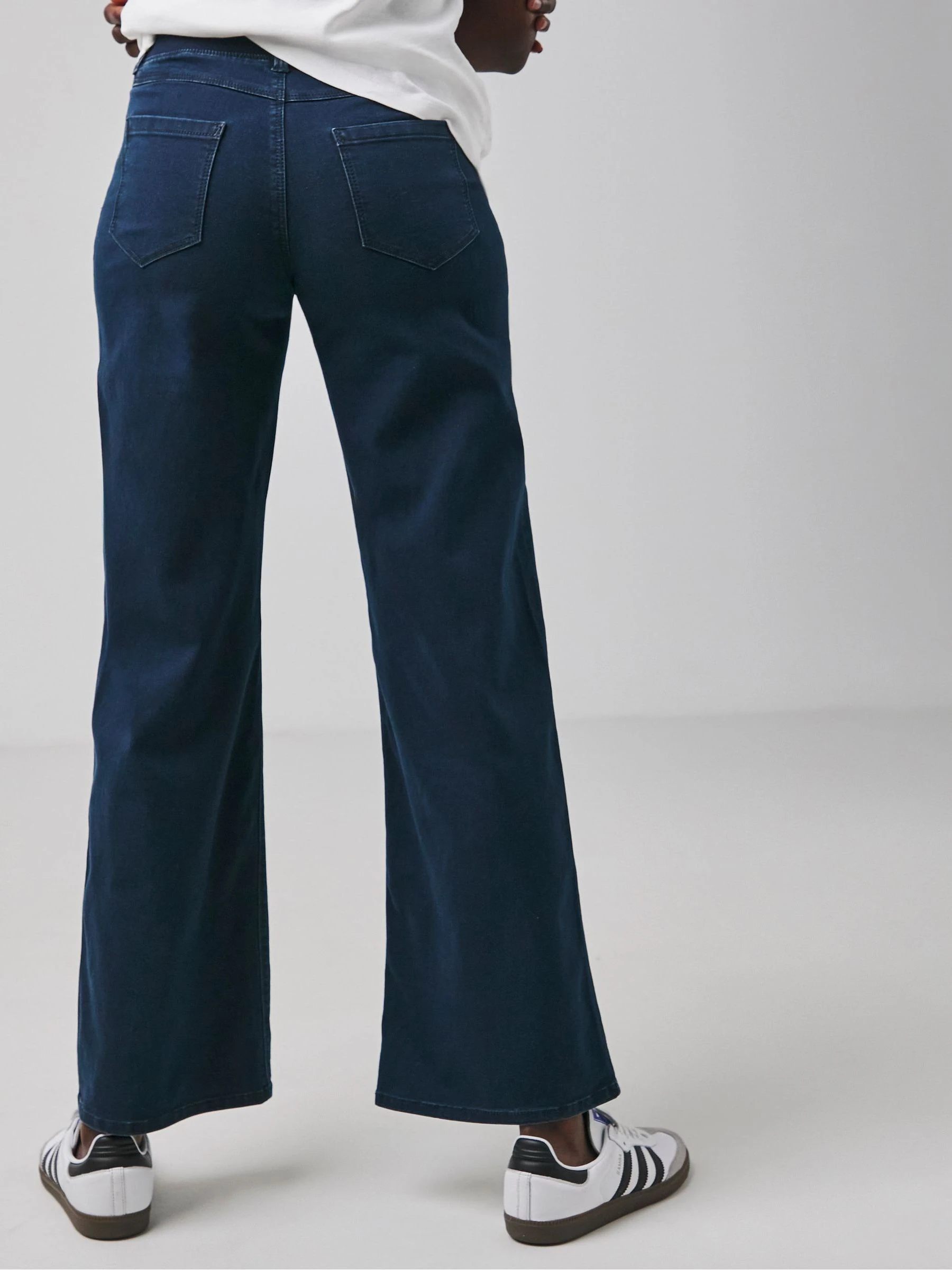 JD Williams Indigo 2 Pack Wide Leg Jeggings