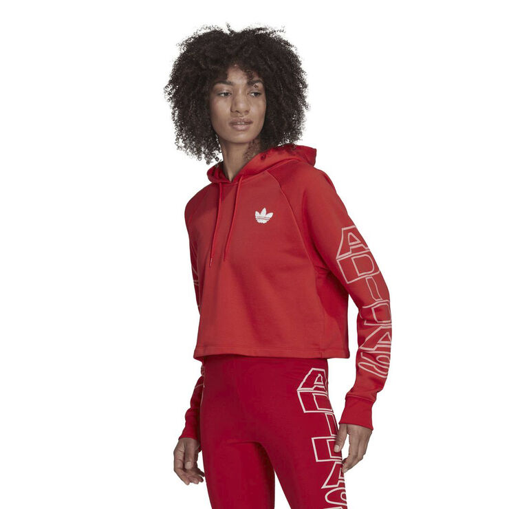 adidas CROPPED HOODIE Red