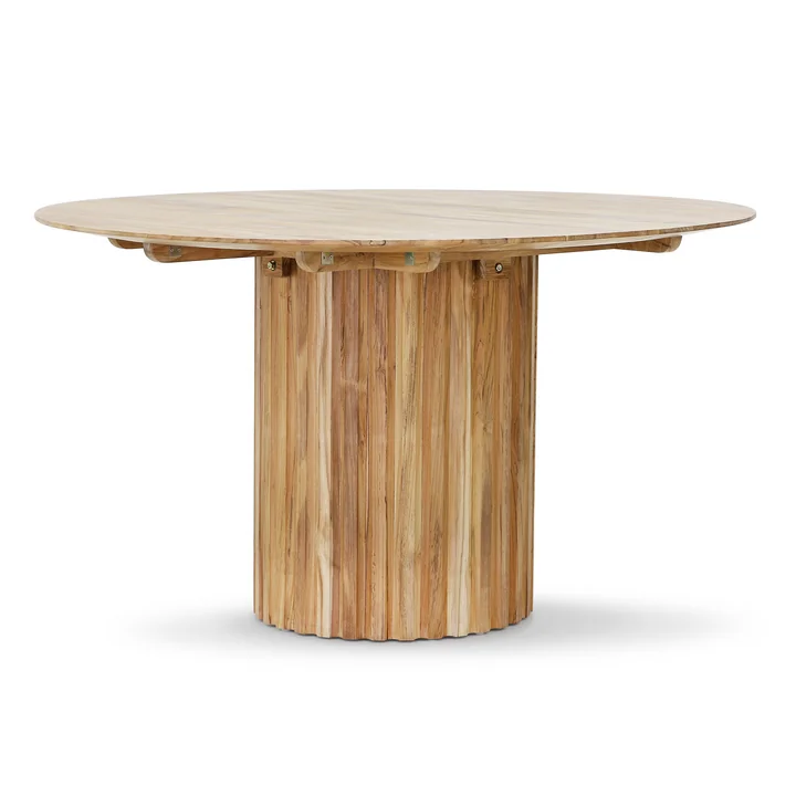 HKliving - Pillar Esstisch rund, Ø 140 cm, teak