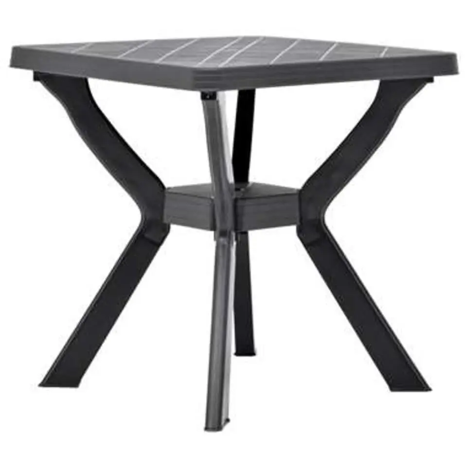 vidaXL - Tuintafel - Antraciet - Kunststof