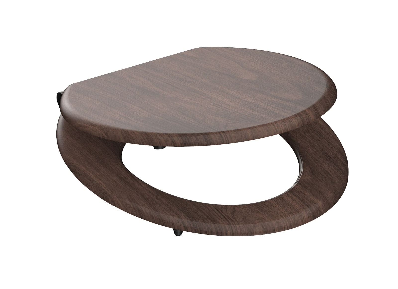 SCHÜTTE WC-Sitz Dark Wood Kratzfest Absenkautomatik MDF