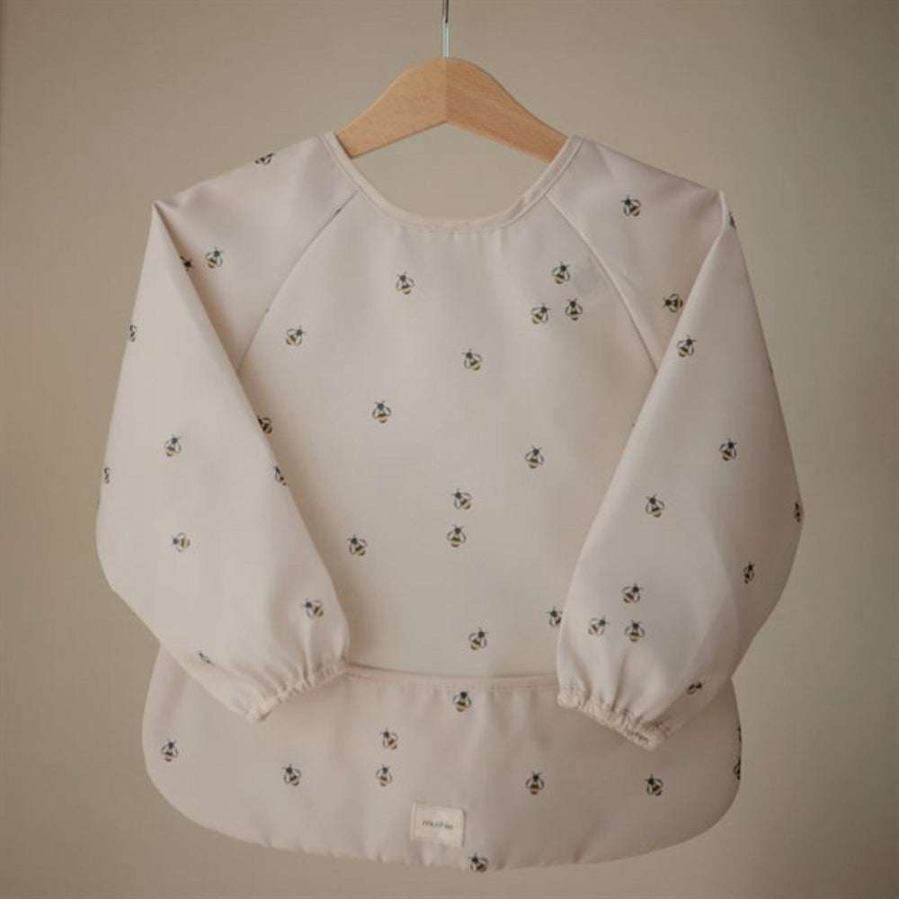 Køb Mushie Bees ​​Long Sleeve Hagesmæk