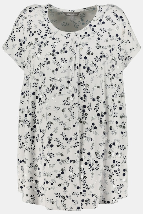 Bellieva-Shirt, doppellagig, Still Top, 3/4-Ärmel, Muster