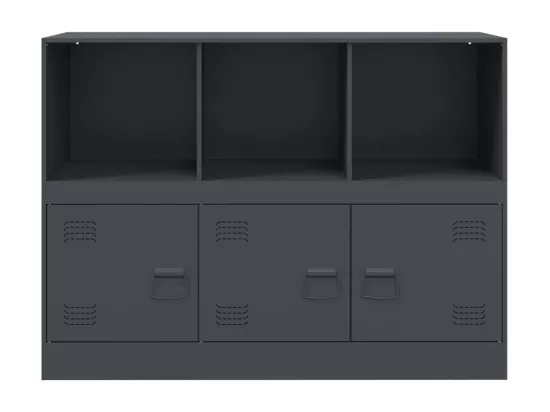 Buffet anthracite 99x39x73 cm acier