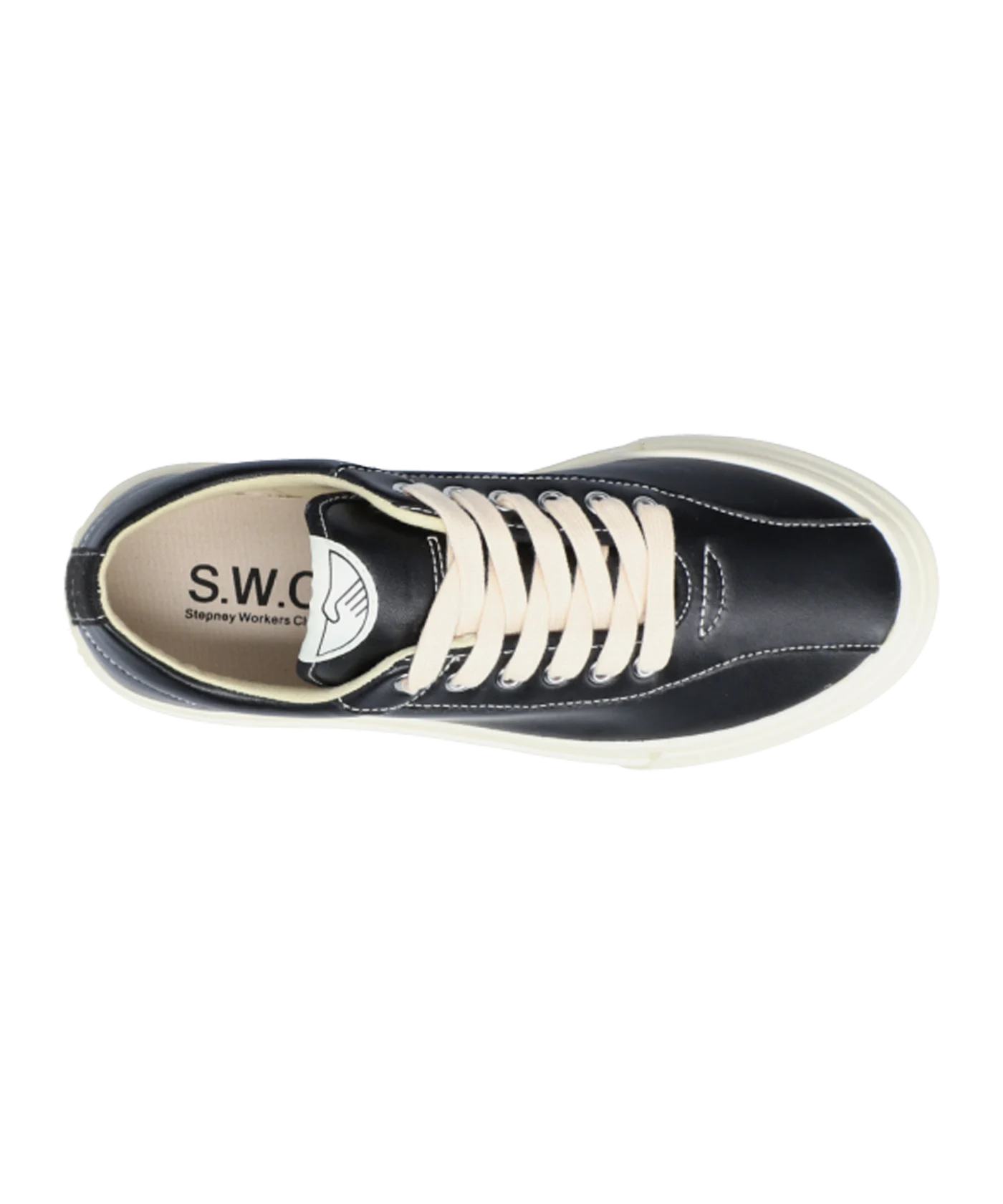 Stepney Dellow Leather Damen Schwarz Weiss