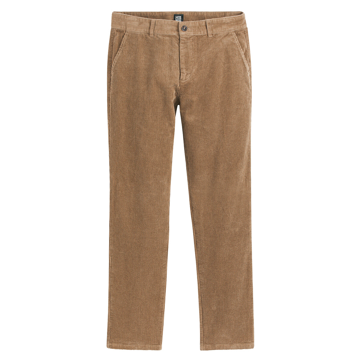 COLEÇÃO LA REDOUTE<br>Calças chino em veludo, corte regular