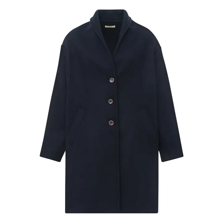 Sessùn Manteau Honoré Laine Recyclée | Bleu marine