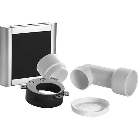 Sugekontakt med fittings - alu-sort