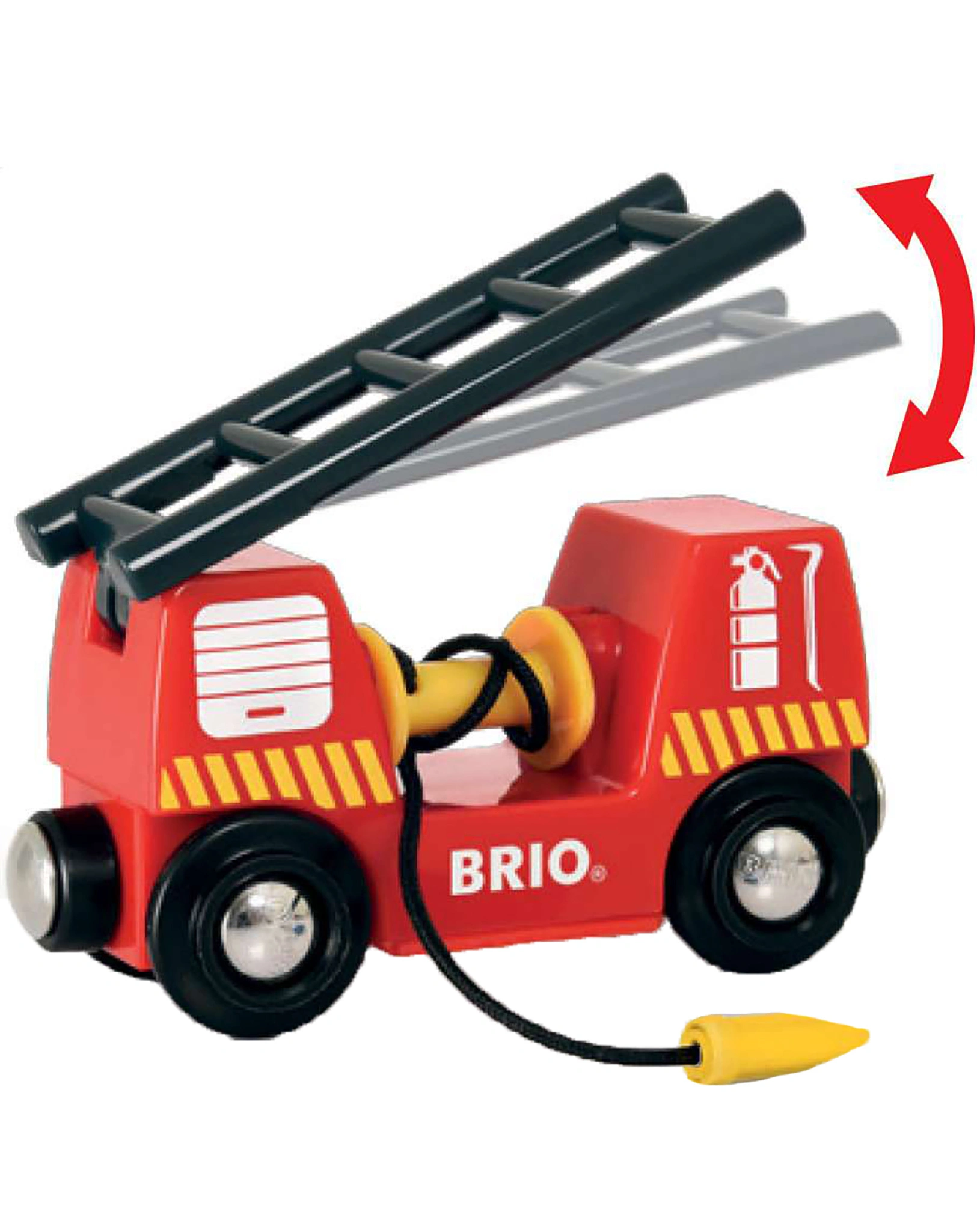 Feuerwehr LEITER-FAHRZEUG mit Licht und Sound 3-teilig in bunt