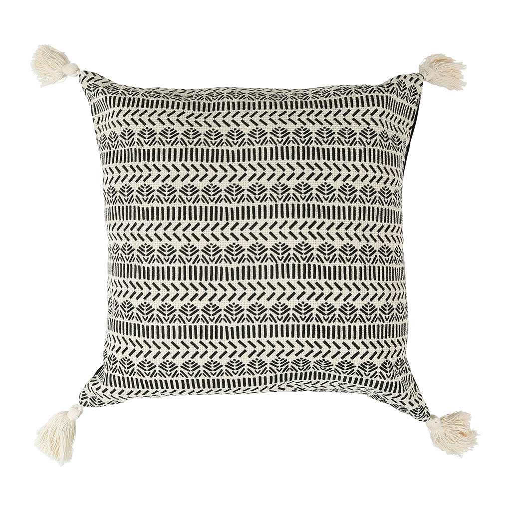 Coussin LINEAGE noir et blanc 45x45cm