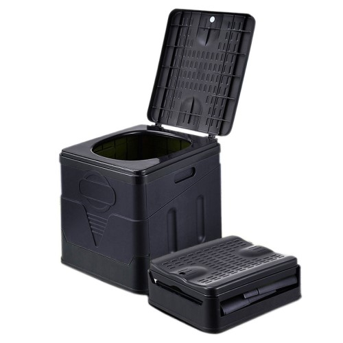 (25L) Faltbare Outdoor Toilette Tragbares Reise Urinal für Camping / Auto - Schwarz