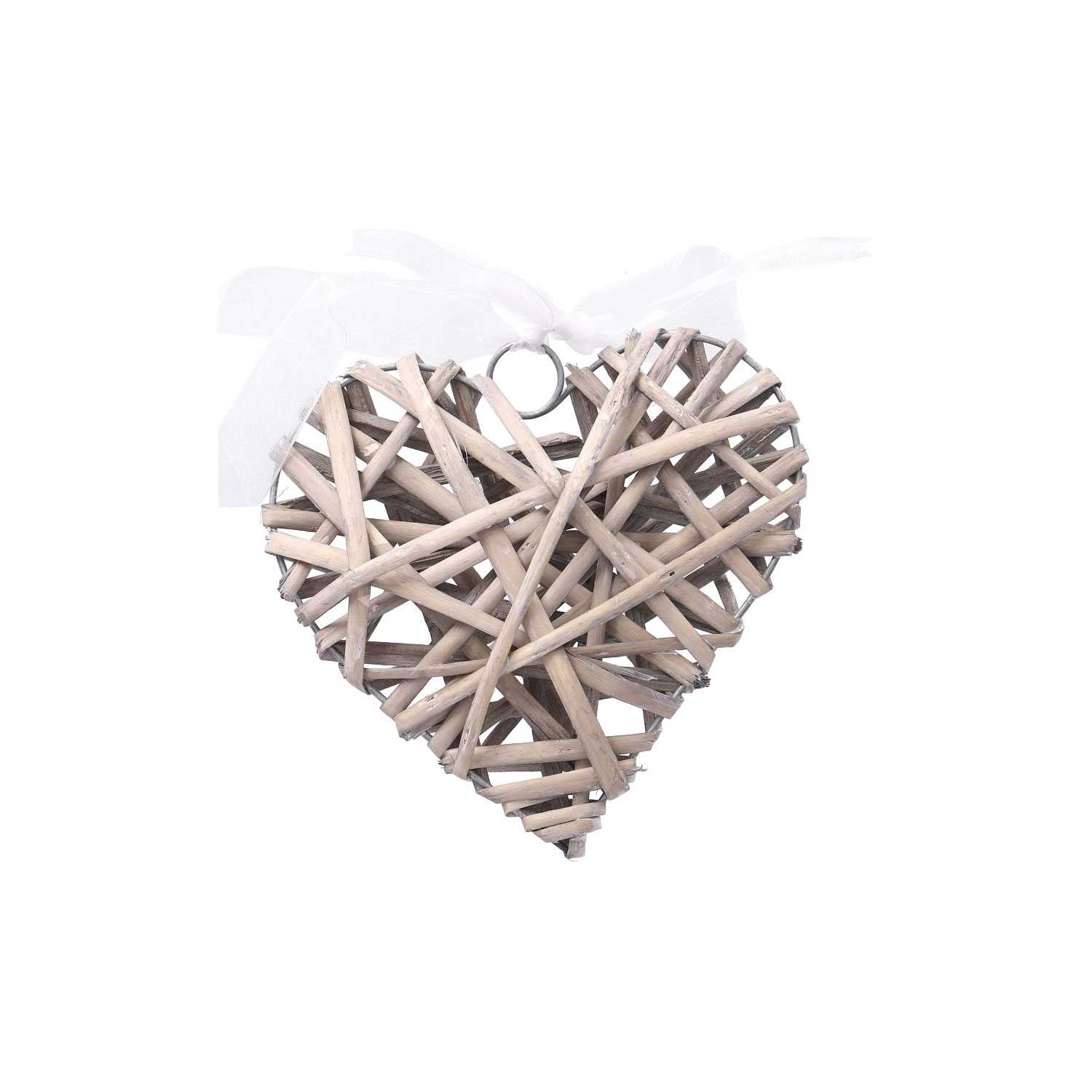 OCanny Rattan-Herz zum Hängen, ca. 15x15x3cm