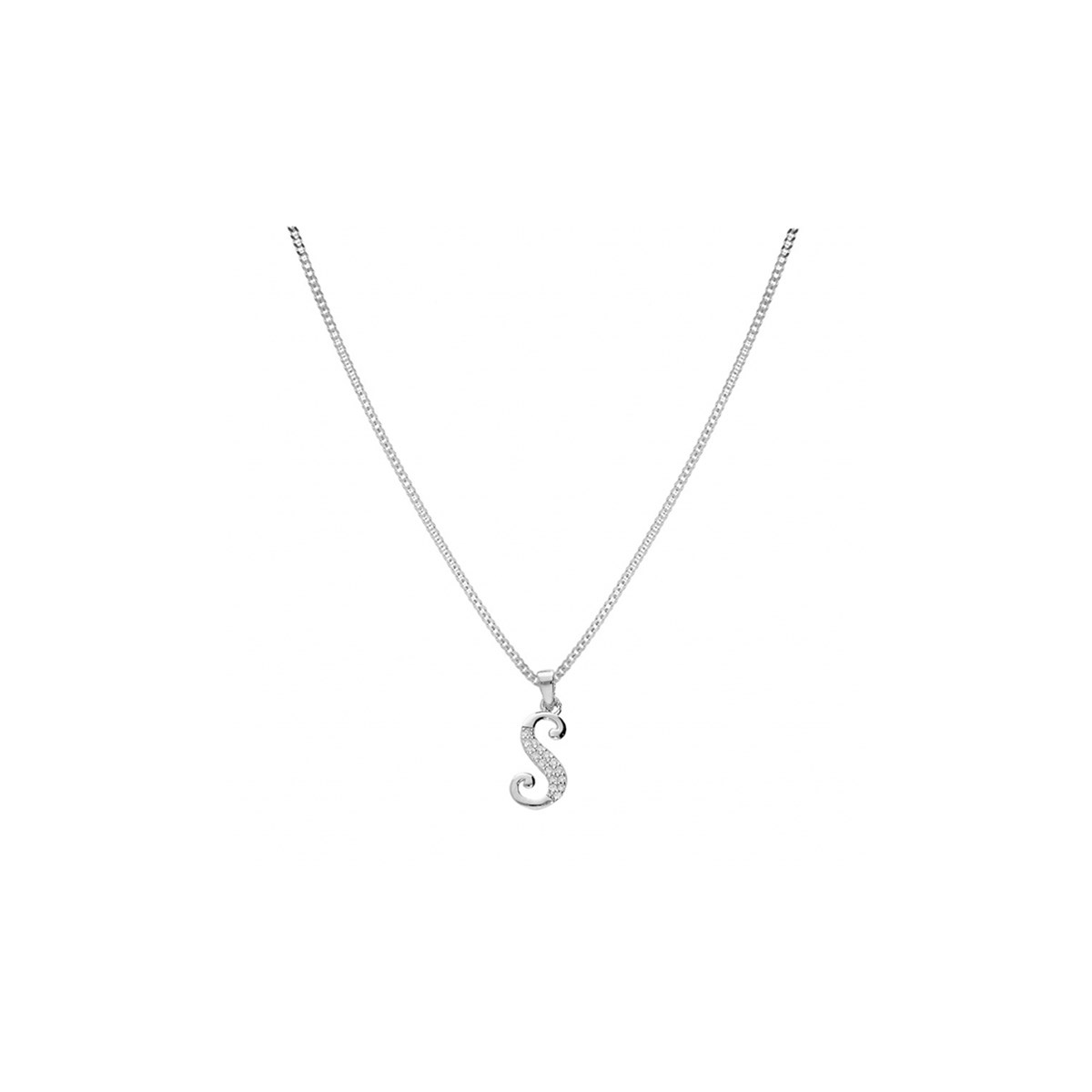 Collier Initiale Argent - Lettre S