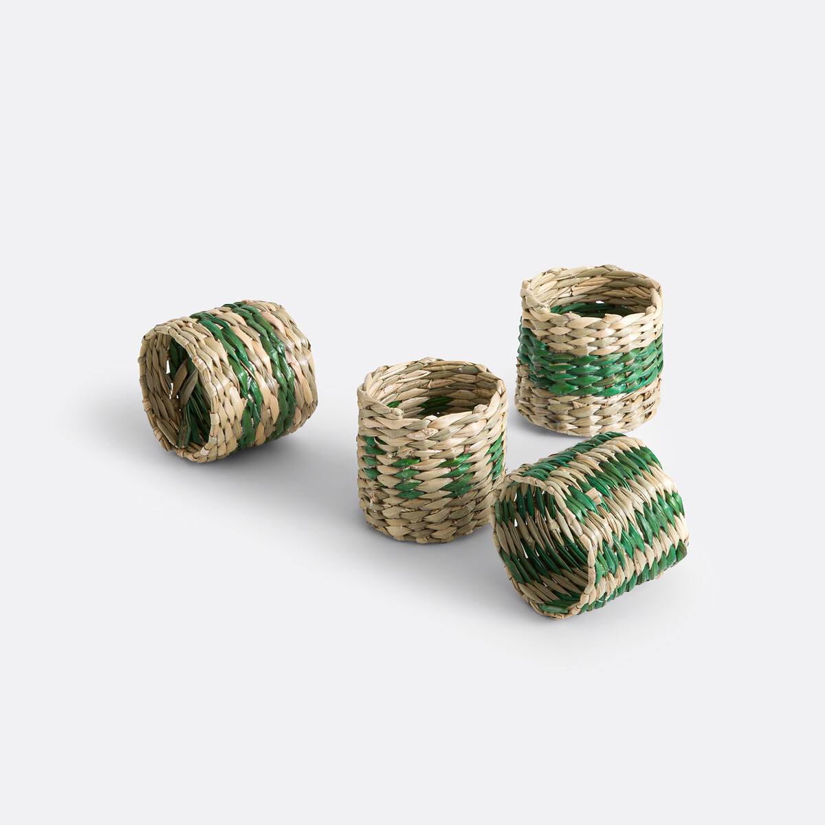 LA REDOUTE INTERIEURS<br>Conjunto de 4 porta-guardanapos redondos em herbário, Jacarta