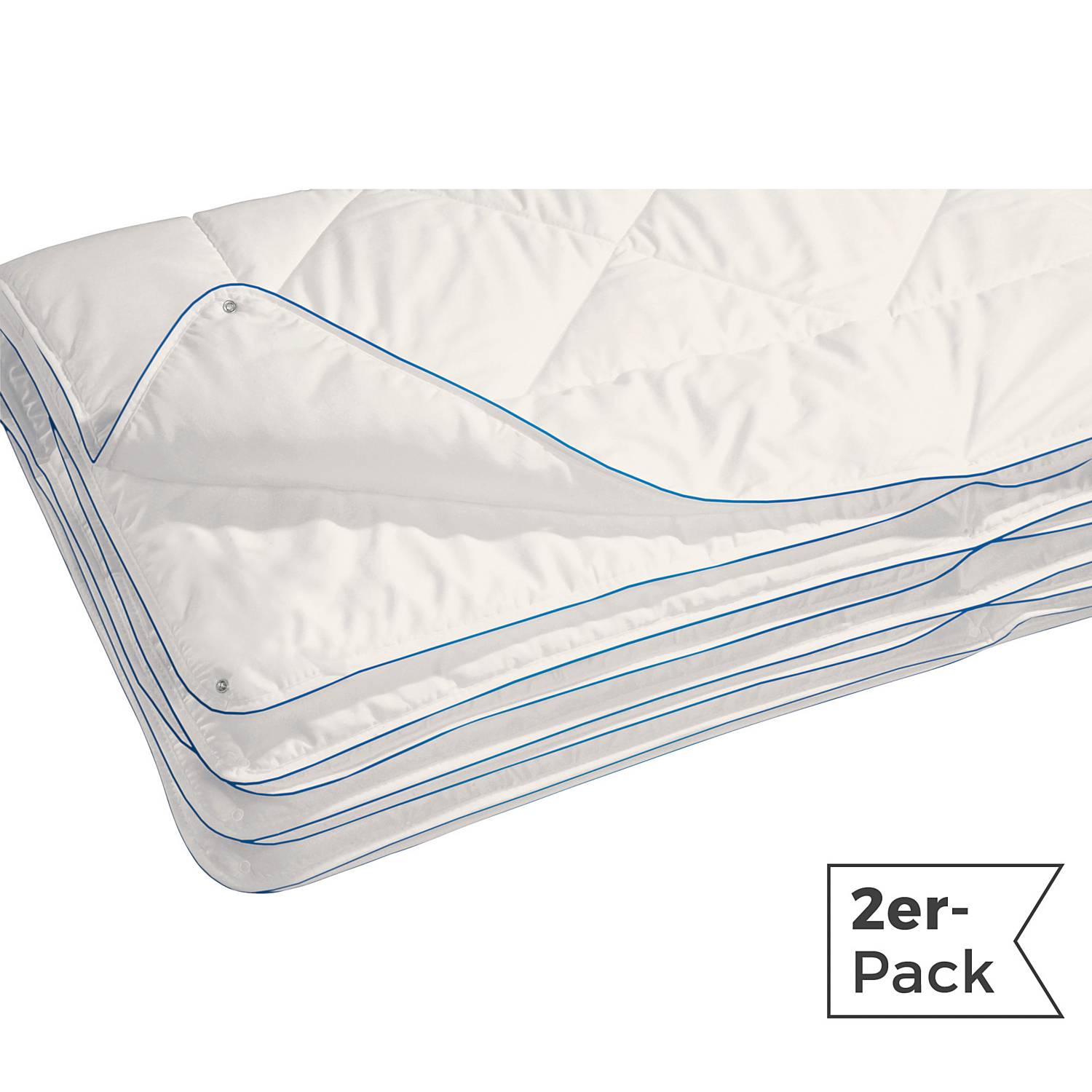 Irisette Schafschurwoll Vier-Jahreszeiten-Bett im 2er-Pack