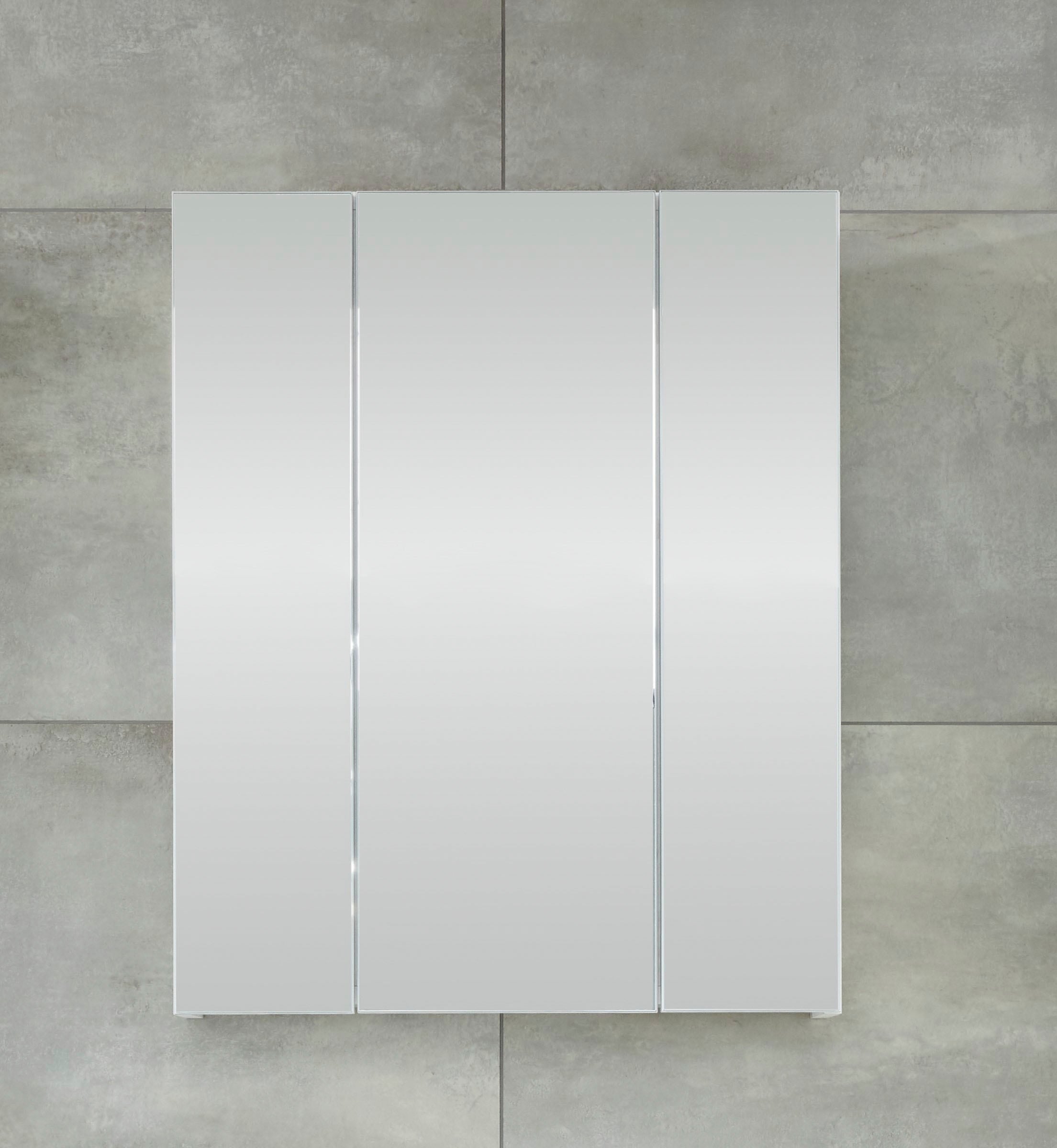 welltime Spiegelschrank »Mora« Spiegelschrank mit 3 Türen & 6 Böden - (B/T/H) 60/18/74 cm