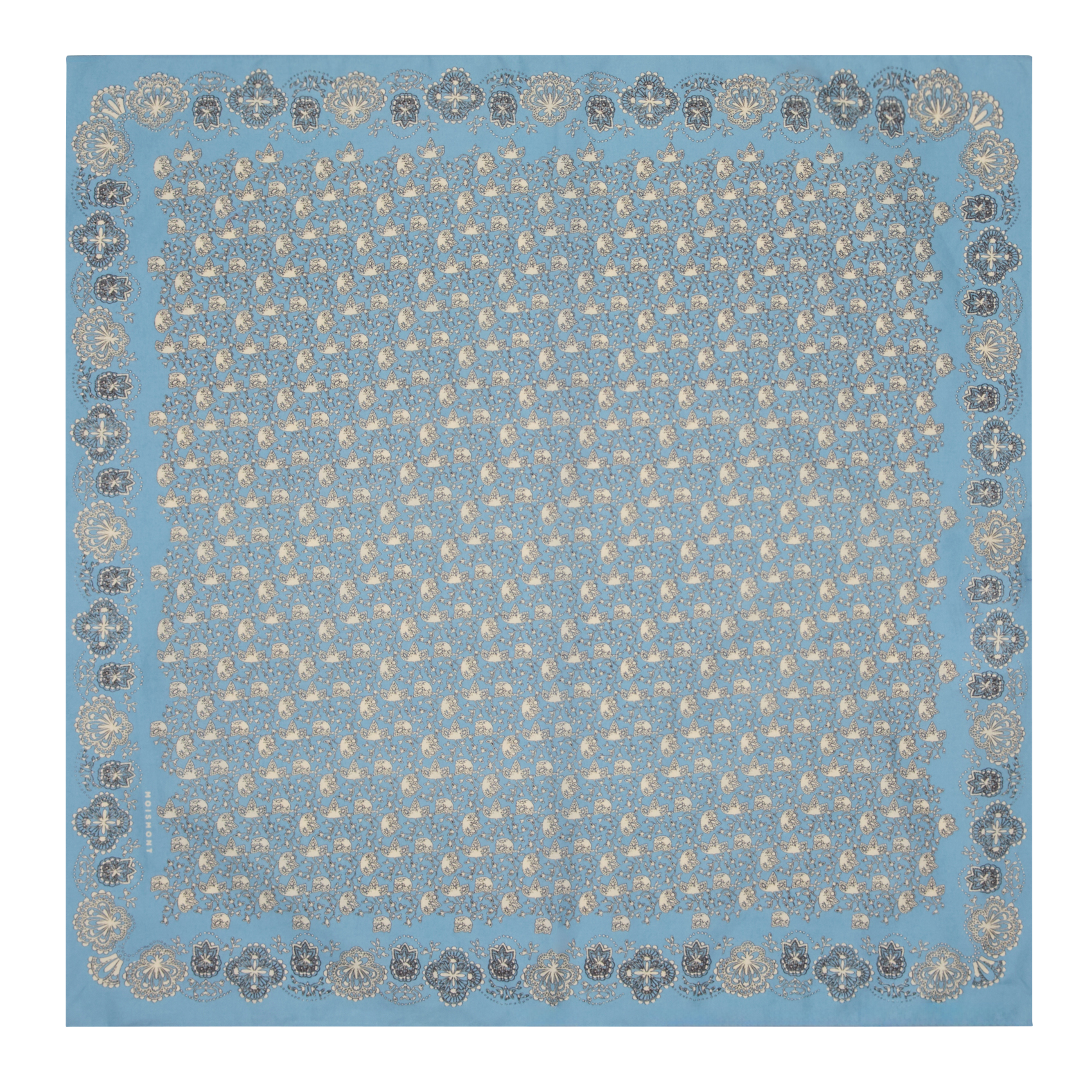 N°675 - Foulard en coton | Bleu