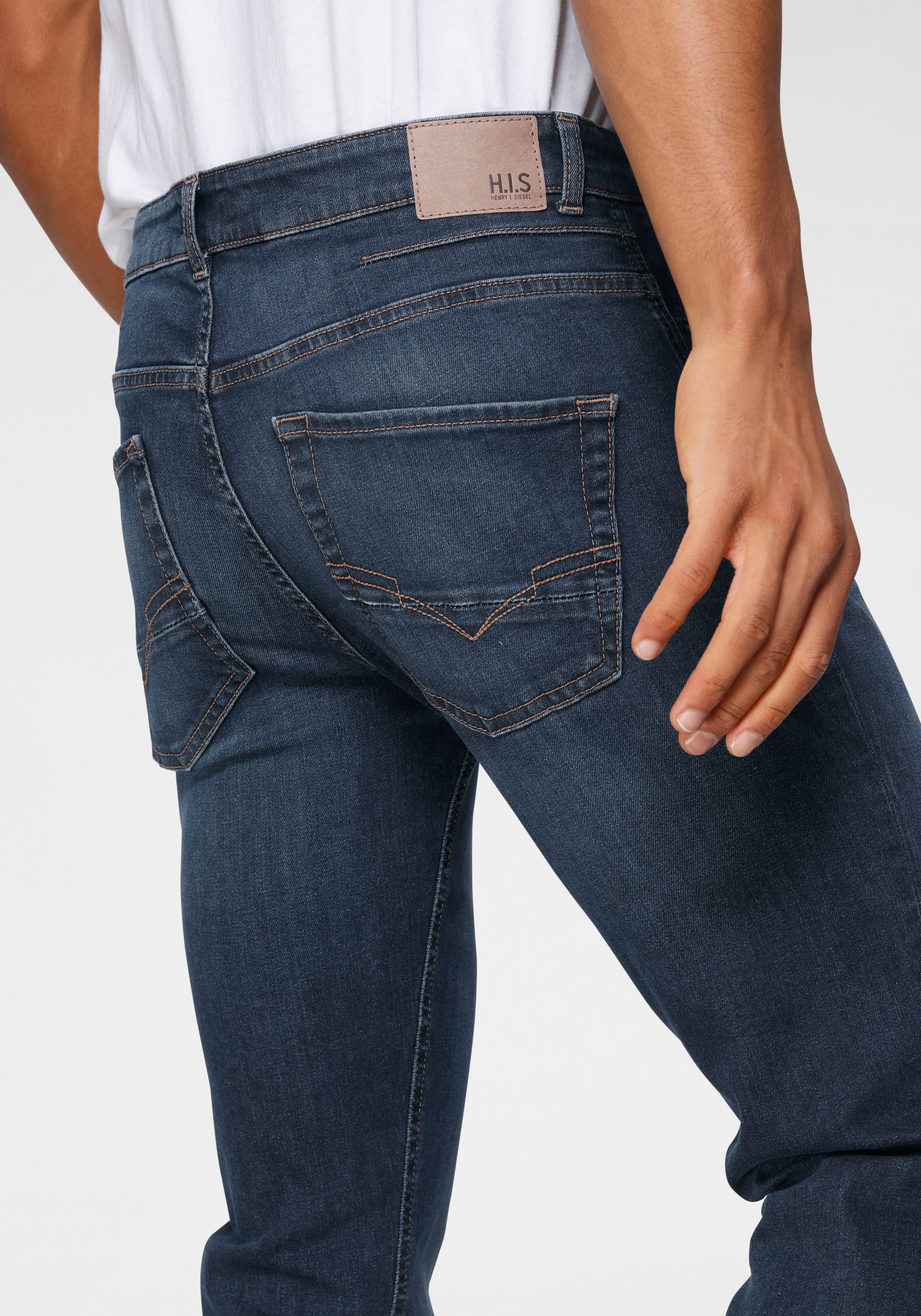 H.I.S Straight-Jeans »DALE«, gerades Bein,  mit Used-Effekten,  niedrige Leibhöhe
