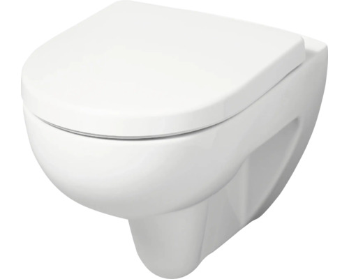 GEBERIT Renova wandclosetset, randloos, glanzend wit met toiletzitting CG02035000