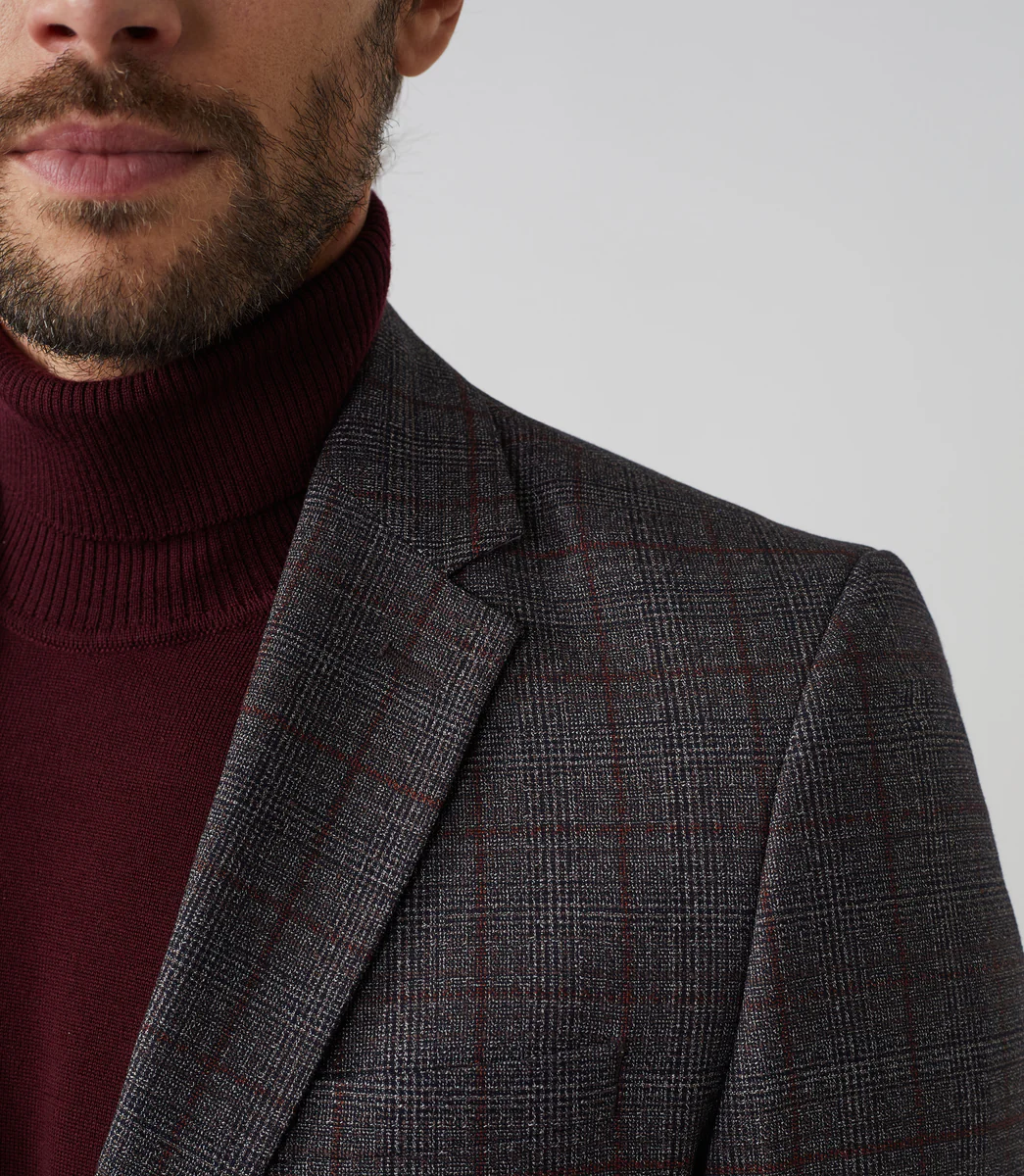 Veste ville Prince de Galles marron 