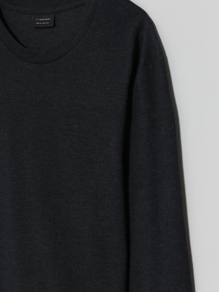 Pacote com 4 camisetas básicas de manga comprida - Pretas
