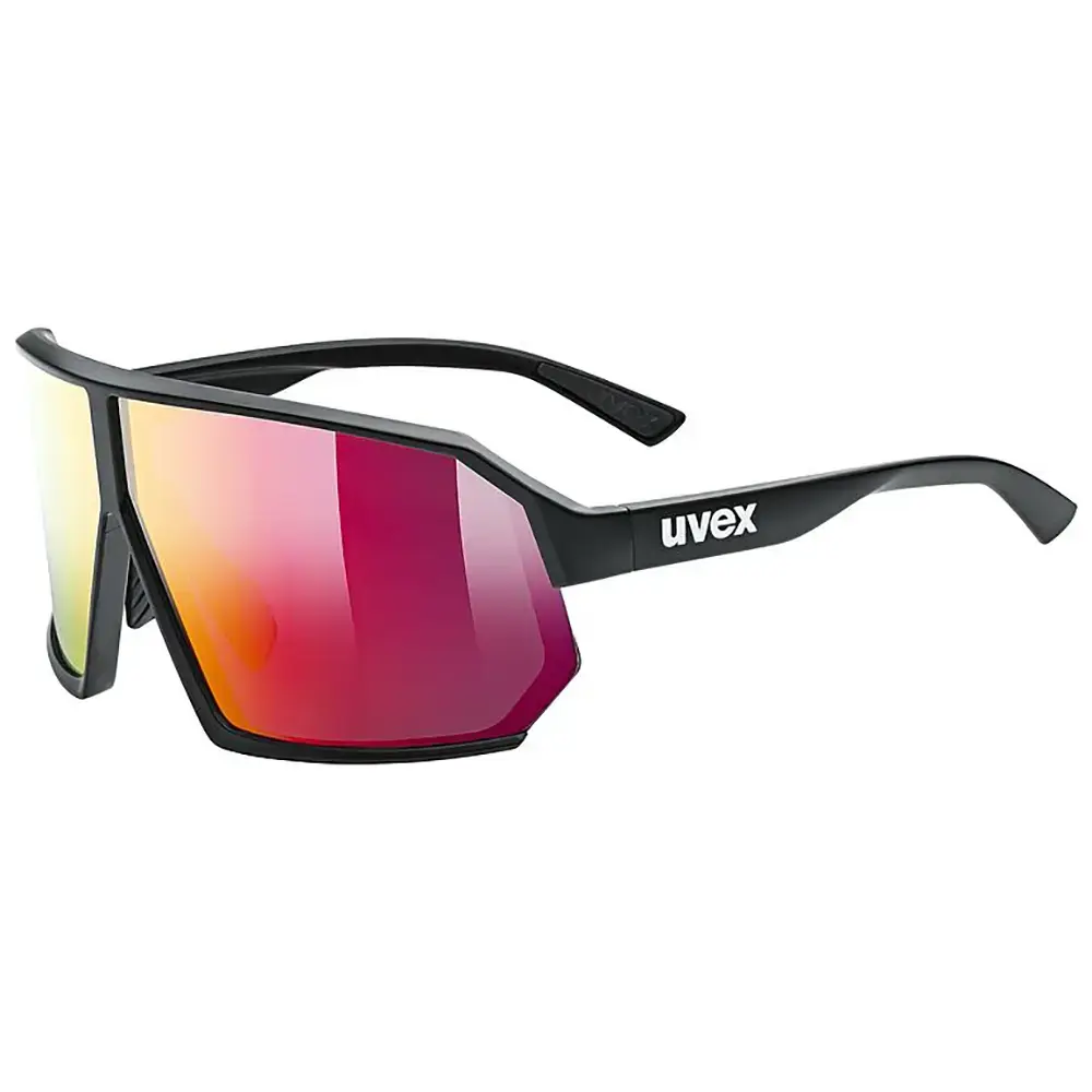 Uvex Sportstyle 237 Sport Zonnebril Mat Zwart met Mirror Red Lens