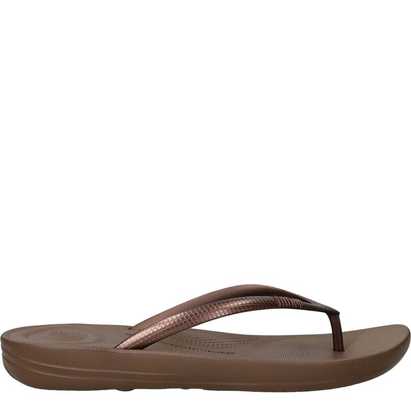 FitFlop Iqushion Ergonomic Teenslippers Bruin Dames