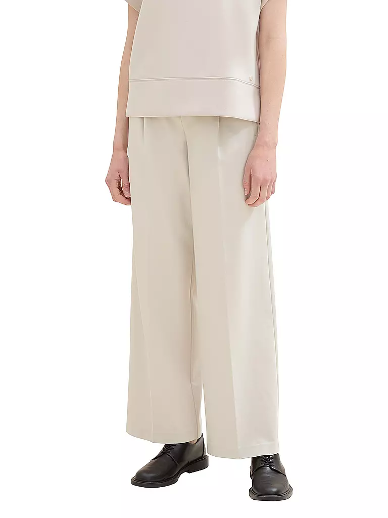 TOM TAILOR Hose Wide Leg LEA beige
