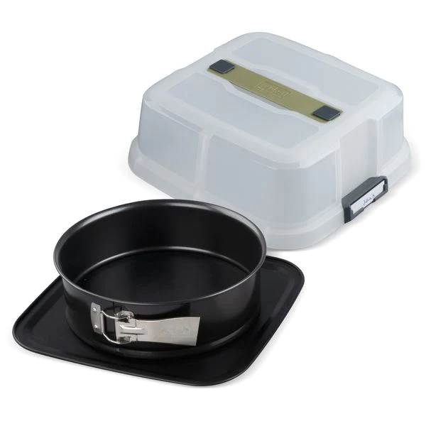 Moule à charnière rond 23 cm avec couvercle de transport Bake Click an