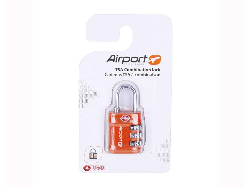 ACESSÓRIOS VIAGEM AIRPORT TSA LARANJA