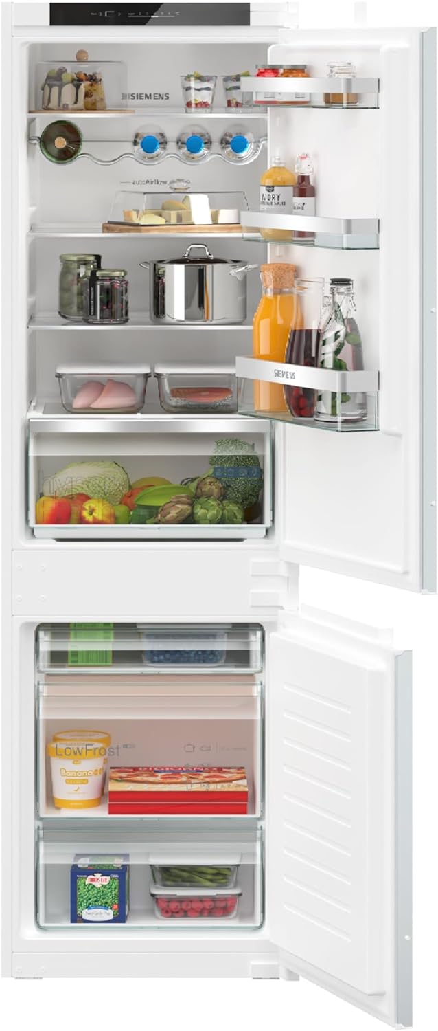 SIEMENS KI86VVSE0 iQ300 Einbau Kühl-Gefrier-Kombination, Made in Germany, 229 kWh pro Jahr, 183 L, hyperFresh Frischesystem, lowFrost weniger Eisbildung, LED-Innenbeleuchtung, bigBox, Schlepptür