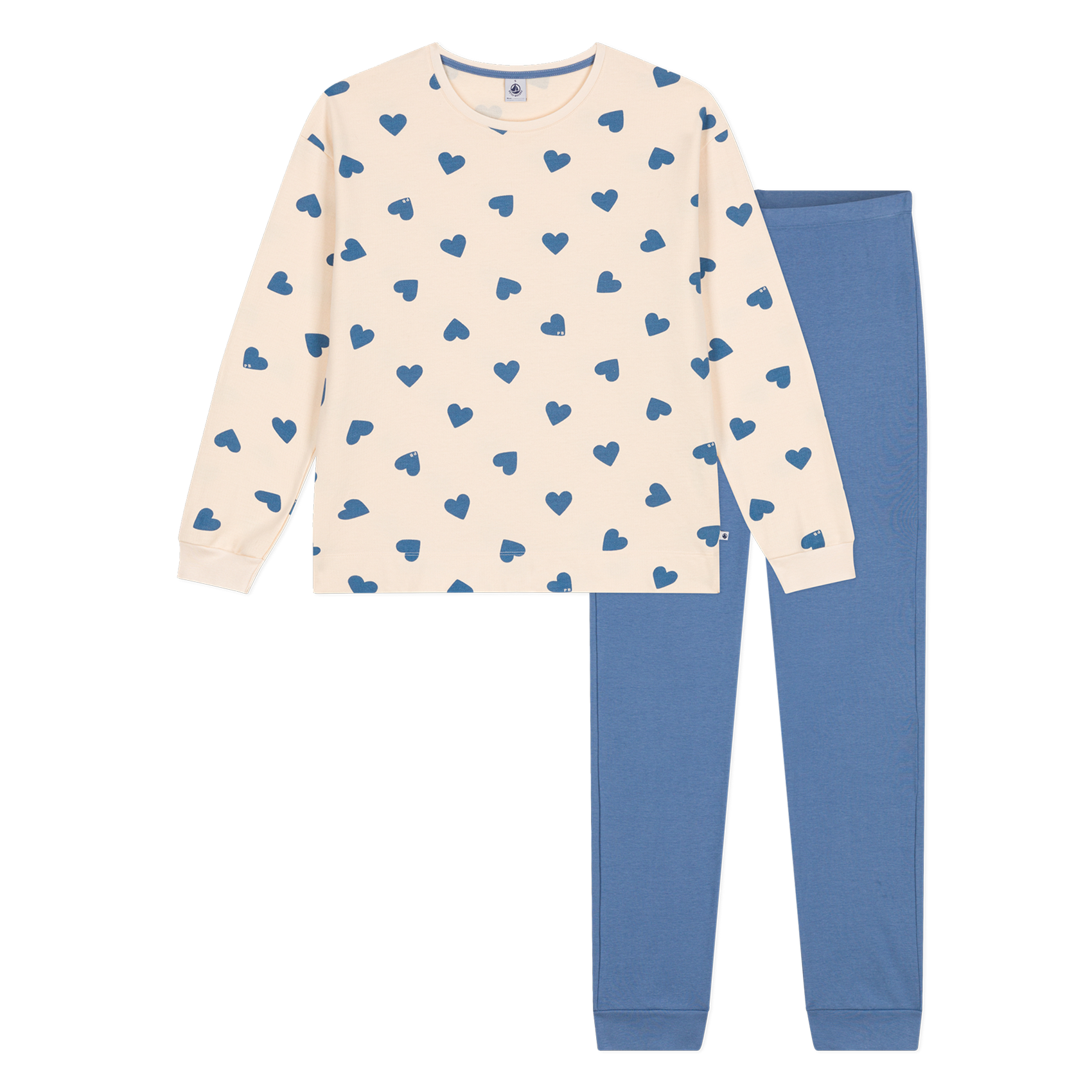 Pyjama imprimé en coton | Bleu