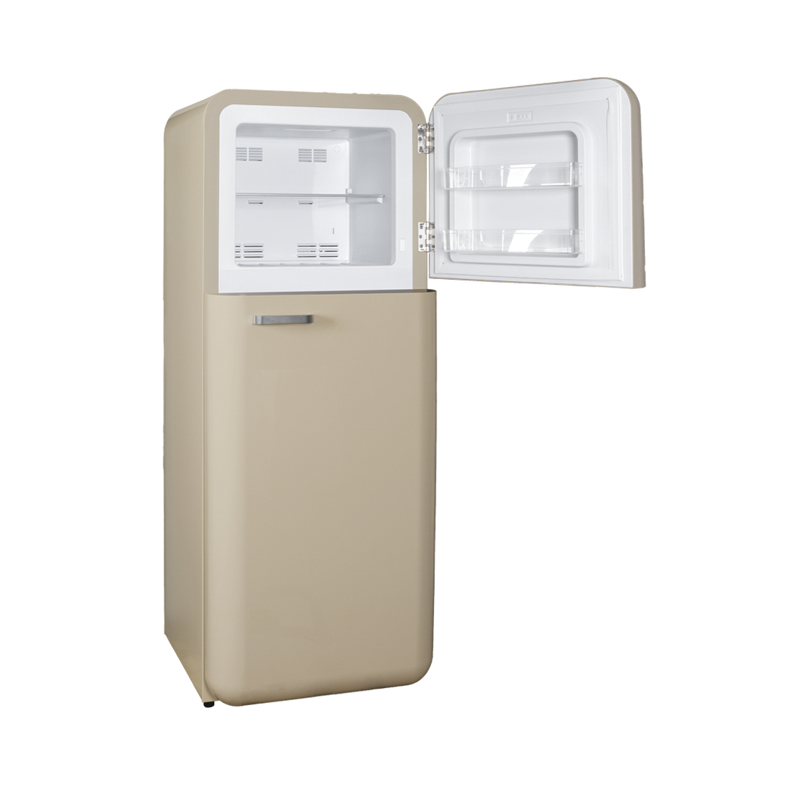 Kibernetik KSTK253 Retro Kühl-Gefrierkombination 237 Liter, beige