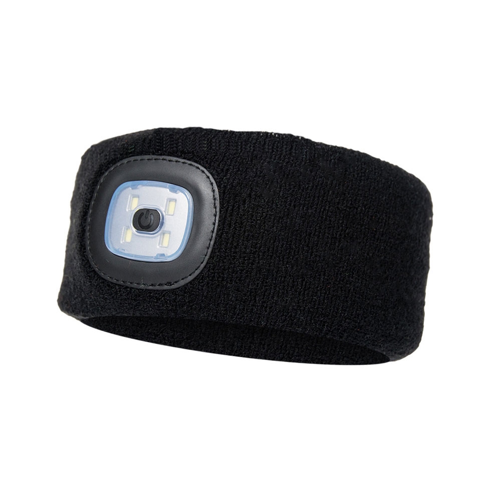 4-fach LED Stirnlampe USB Winter Stirnband (Wiederaufladbar) - One-Size