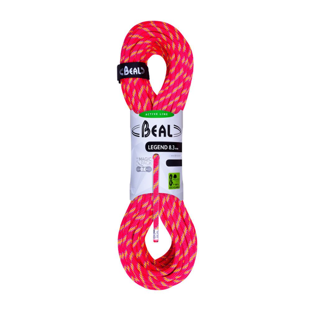 Beal LEGEND 8.3MM 2X50M - Corde À double vert/rose